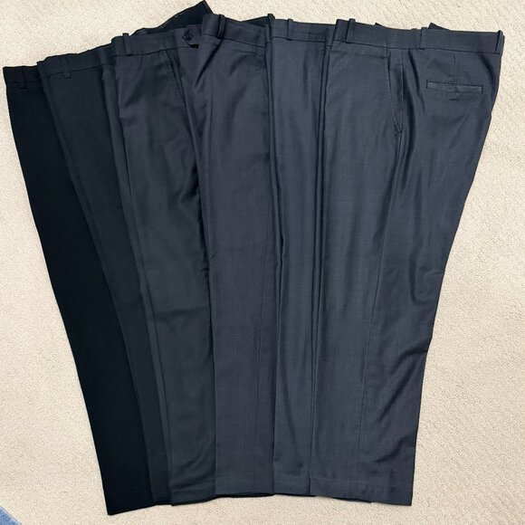 6 Pairs of Custom Made Dress Pants 34x32 - Picture 1 of 1